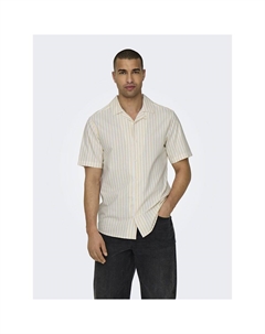 Рубашка с коротким рукавом Alvaro Resort Oxford, бежевый Only & sons