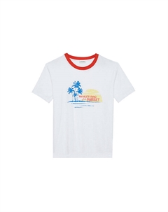 Футболка мужская белая, белый Saint laurent