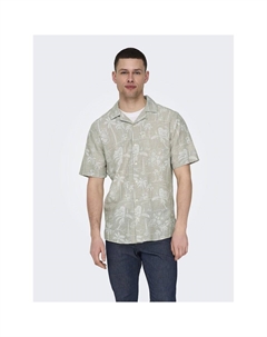 Рубашка с коротким рукавом Caiden, бежевый Only & sons