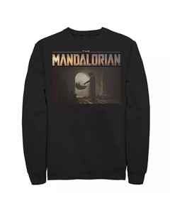 Мужской свитшот с портретом «Звездные войны, мандалорец, ребенок, первая встреча», черный Licensed character