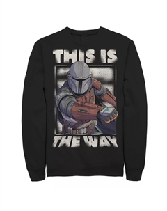 Мужской свитшот с портретом Star Wars The Mandalorian This Is The Way, Black, черный Licensed character