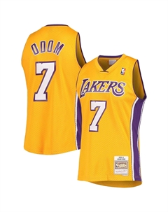 Мужская майка Lamar Odom Gold Los Angeles Lakers Hardwood Classics Swingman Mitchell and ness