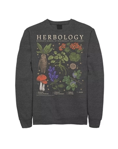 Мужской свитшот с сеткой Herbology Herb Reference Grid Harry potter