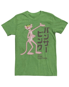 Мужская футболка с графическим логотипом Pink Panther Kanji Portrait Licensed character
