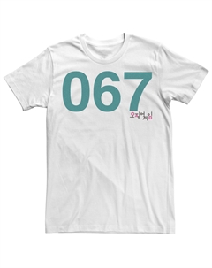 Мужская зеленая футболка с надписью Squid Game Player 067 Licensed character