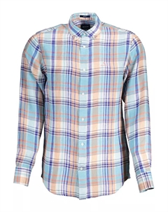 Мужская рубашка из светло-голубого льна Gant