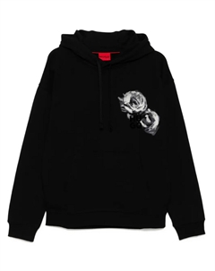 Худи с логотипом, черный Hugo