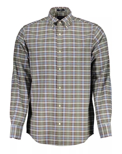 Зеленая хлопковая мужская рубашка Gant