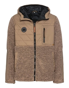 Флисовая куртка im Materialmix, коричневый Camel active