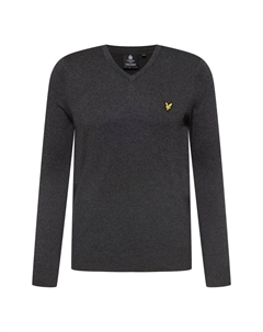 Свитер с v-образным вырезом Sweater, антрацит Lyle & scott