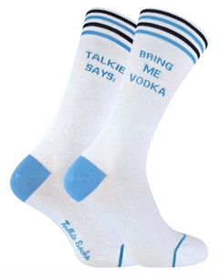 Носки talkie хлопковая новинка носки «принеси мне пиво и водку», синий Sock snob