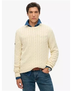 Джемпер Cotton Classic Cable Knit Crew, кремовый Superdry