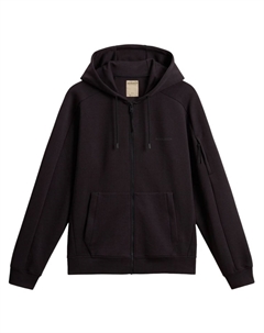 Худи на молнии с логотипом, черный Woolrich