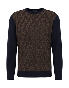 Пуловер Strick Rundhals, коричневый Bugatti