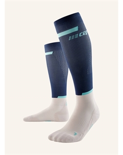 Носки для бега the run knee-high с компрессией, синий/белый Cep