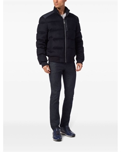 Шерстяной пуховик с высоким воротником, черный Billionaire