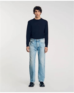 Обычные мужские джинсы с пятью карманами, светло-голубой Sandro