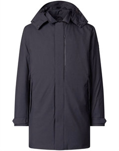 Утепленное пальто с капюшоном, синий Save the duck