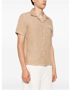 Льняная рубашка с короткими рукавами, серый Eleventy