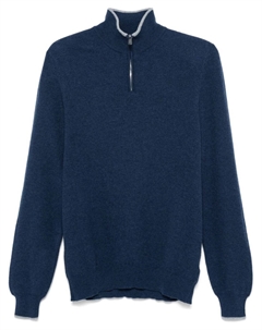 Кашемировый пуловер, синий Fedeli