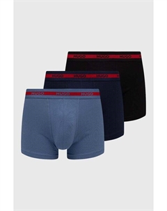 Комплект из трех боксеров, синий Hugo