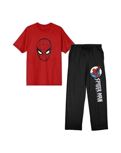 Мужской классический пижамный комплект с верхом и нижним низом в стиле Человека-паука, красный Licensed character