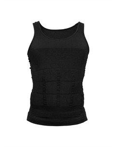 Мужское эластичное корректирующее белье для похудения, формирователь живота, нижнее белье, нейлон, черный Unique bargains