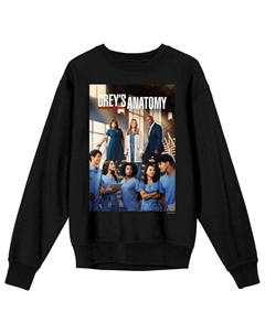 Мужской свитшот с графическим рисунком Grey's Anatomy Begin Again, черный Licensed character
