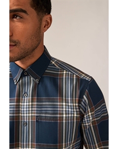 Рубашка Оксфорд на пуговицах, которую легко гладить, синий Next