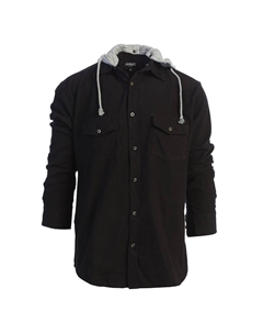 Мужская съемная толстовка в клетку, фланелевая рубашка на пуговицах, черный Gioberti