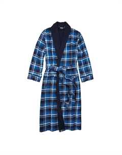 Большой и высокий мужской фланелевой халат на трикотажной подкладке, цвет Twilight Plaid Kingsize
