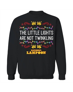 Мужской флисовый свитшот с рисунком Little Lights National Lampoon's Christmas Vacation, черный Licensed character