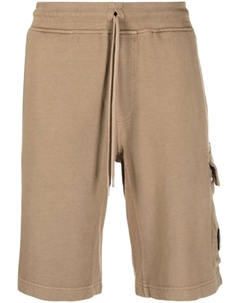 Шорты с нашивкой-логотипом, коричневый C.p. company