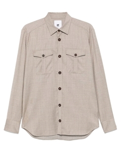 Рубашка с длинными рукавами, серый Pt torino