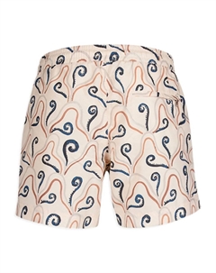 Плавки-шорты с растительным принтом, серый Commas