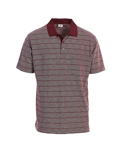 Мужская рубашка поло стандартного кроя в полоску с короткими рукавами и карманом, цвет Burgundy Gioberti