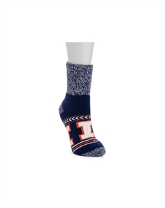 Носки Game Day Unisex Heat Retainer Short Crew Socks, цвет illinois Muk luks