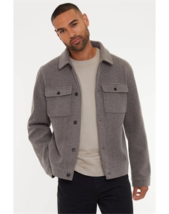 Кофта с начесом и застежкой на пуговицы, коричневый Threadbare