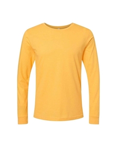 Футболка Bella + Canvas Heather из ПВХ с длинными рукавами, цвет Heather Yellow Gold Bella+canvas