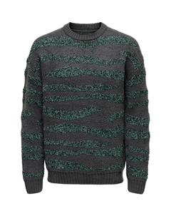 Джемпер круглой вязки из букле с текстурой, серый Only & sons