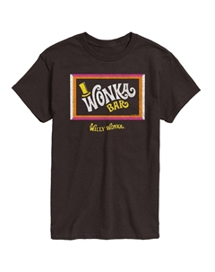 Мужская футболка с рисунком Willy Wonka Retro Wonka Bar, цвет Dark Brown Licensed character
