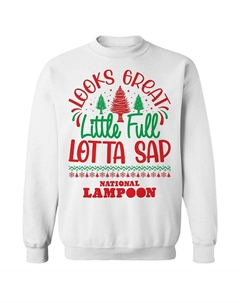 Мужской флисовый свитшот с рисунком Lotta Sap National Lampoon's Christmas Vacation, белый Licensed character
