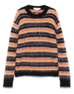 Свитер в полоску, черный Marni