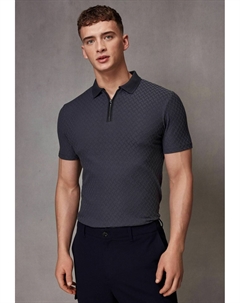 Рубашка поло TEXTURED SLIM FIT, серый Next
