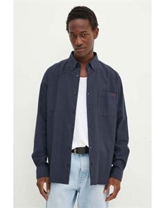 Хлопковая рубашка Chemise Mateo с логотипом, темно-синий A.p.c.