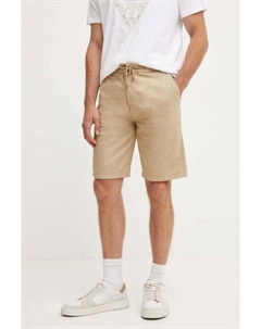 Шорты из смесового льна, бежевый Guess