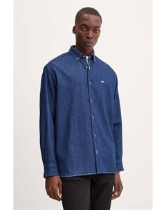 Джинсовая рубашка Chemise mathias с логотипом, темно-синий A.p.c.