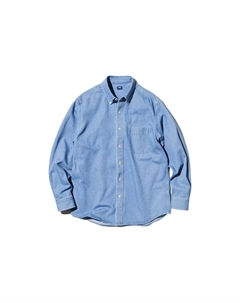 Рубашка мужская небесно-голубая, голубой Uniqlo