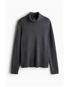 Свитер A/W 2024 Cotton-Blend Mock-Turtleneck, темно-серый H&m