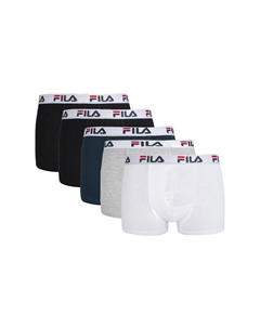 Боксеры с логотипом на поясе - 5 пар, мультиколор Fila